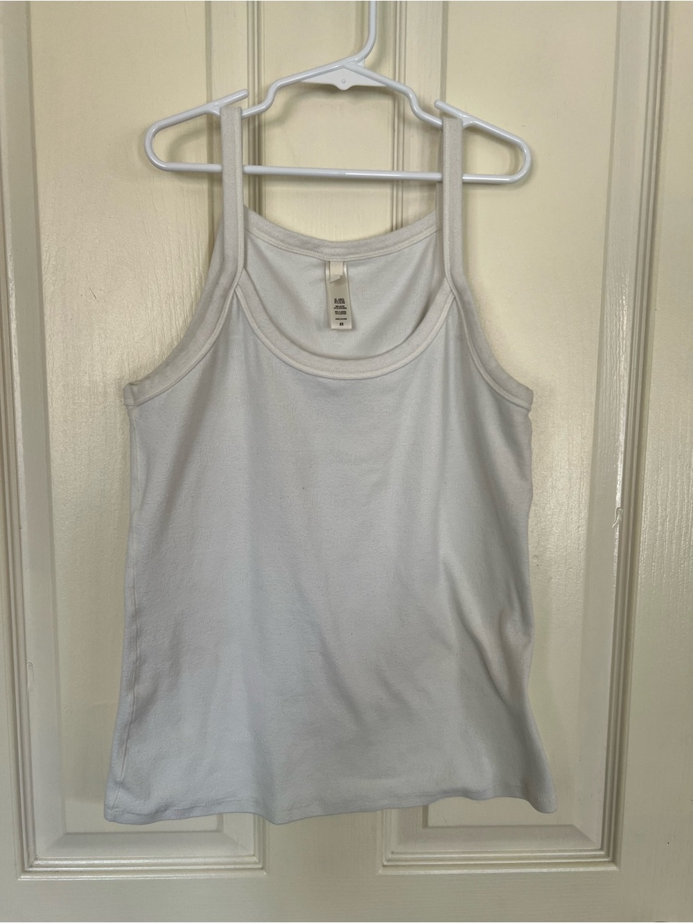 SKIMS Cotton Jersey Cami Tank Top White Size 2X